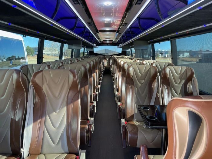 Charter coach interior – Mead limo service