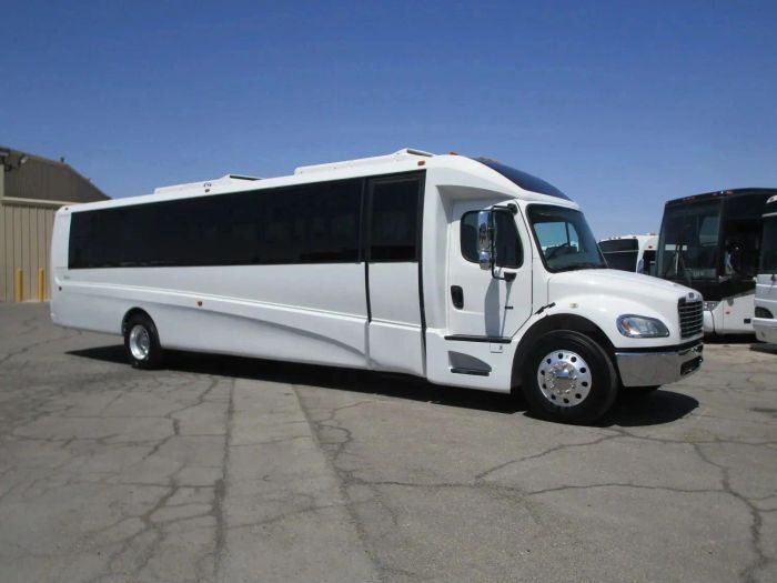 Large white party bus – Mead limo service
